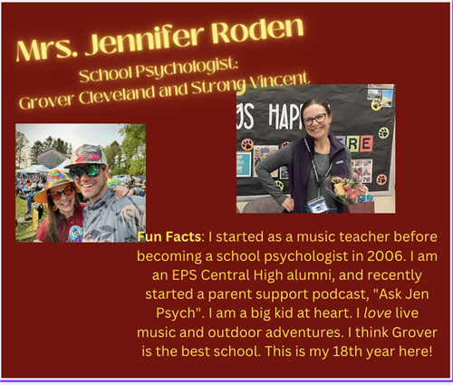 Mrs. Roden, School Psychologist